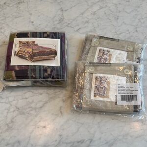 Brand New Anthropologie Vintage Suzani Duvet Lot of Standard and Euro Sham Cover